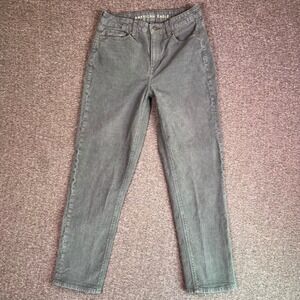 American Eagle Corduroy Jeans Womens 4 Olive Cozy Mom Straight Stretch Fits28x27